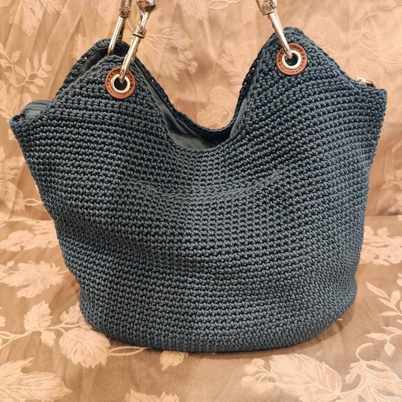 The Sak Indio Crochet Hobo Shoulder Bag, Used - Picture 2 of 10